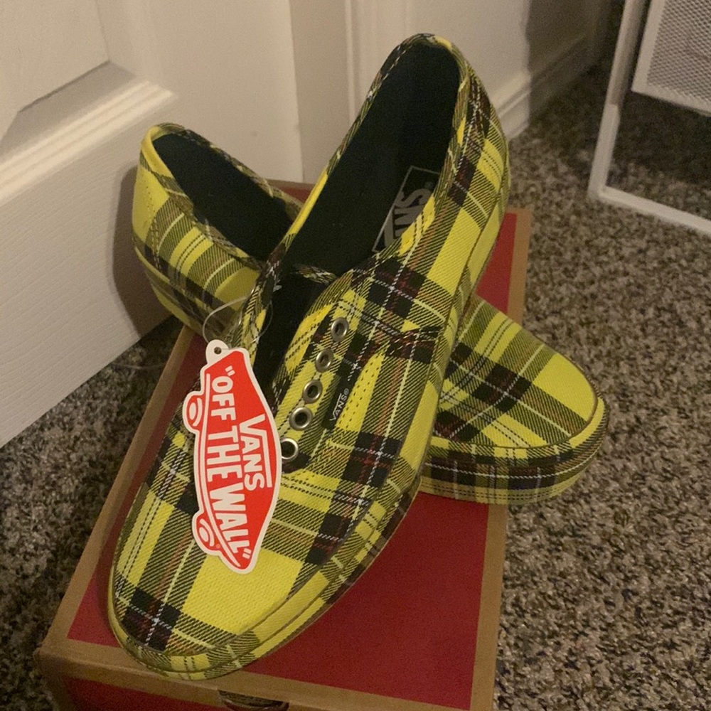 Vans Authentic Platform Yellow plaid